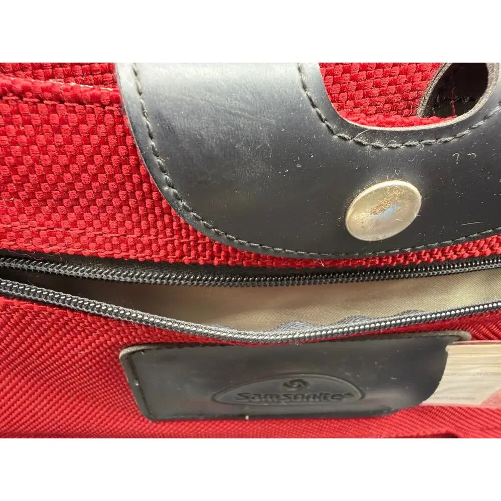 Samsonite Red Travel Boarding Bag Carry On Laptop Overnight Shoulder Bag